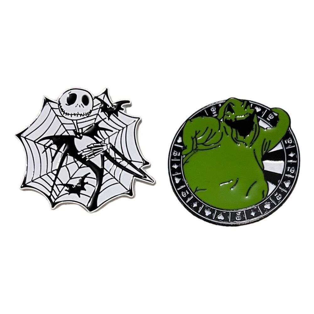 New Nightmare Before Christmas Lapel Pin Set Jack Skellington Oogie Boogie